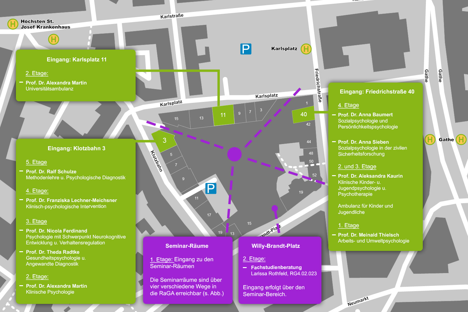Lageplan RaGa - Universität Wuppertal Nebenstelle